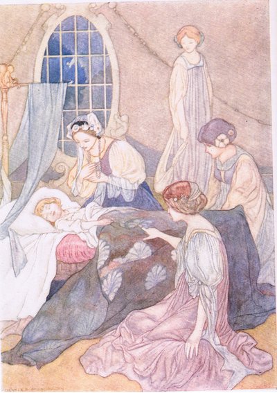 Andò nella sua stanza, dove dormiva suo figlio George, sorvegliato dalle donne di servizio da Charles Robinson